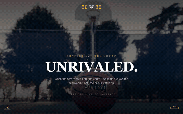 One product page spins away as the destination spins into place.